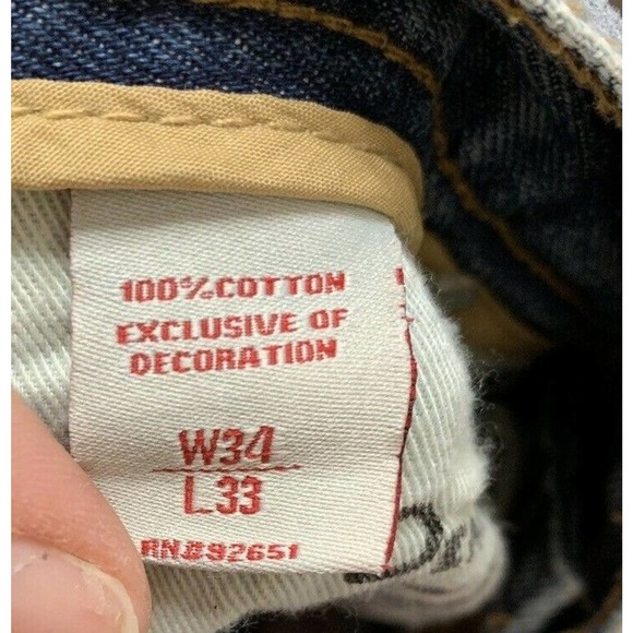 The Heritage By America 1776 Ripped Distressed Denim Jeans Size 34x33 FS Charity - Picture 9 of 12